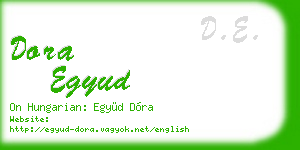 dora egyud business card